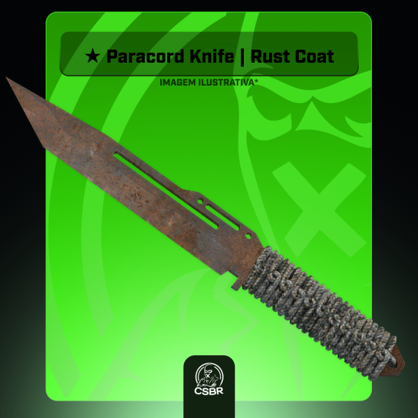 — 0710 ★ Paracord Knife | Rust Coat (Battle-Scarred)