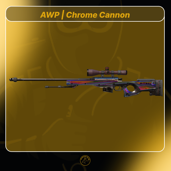 — 3107 AWP | Chrome Cannon (Well-Worn)